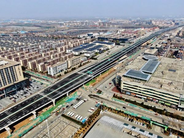 沂河路高架段主线第一段通车 沂河路高架段主线第一段通车
